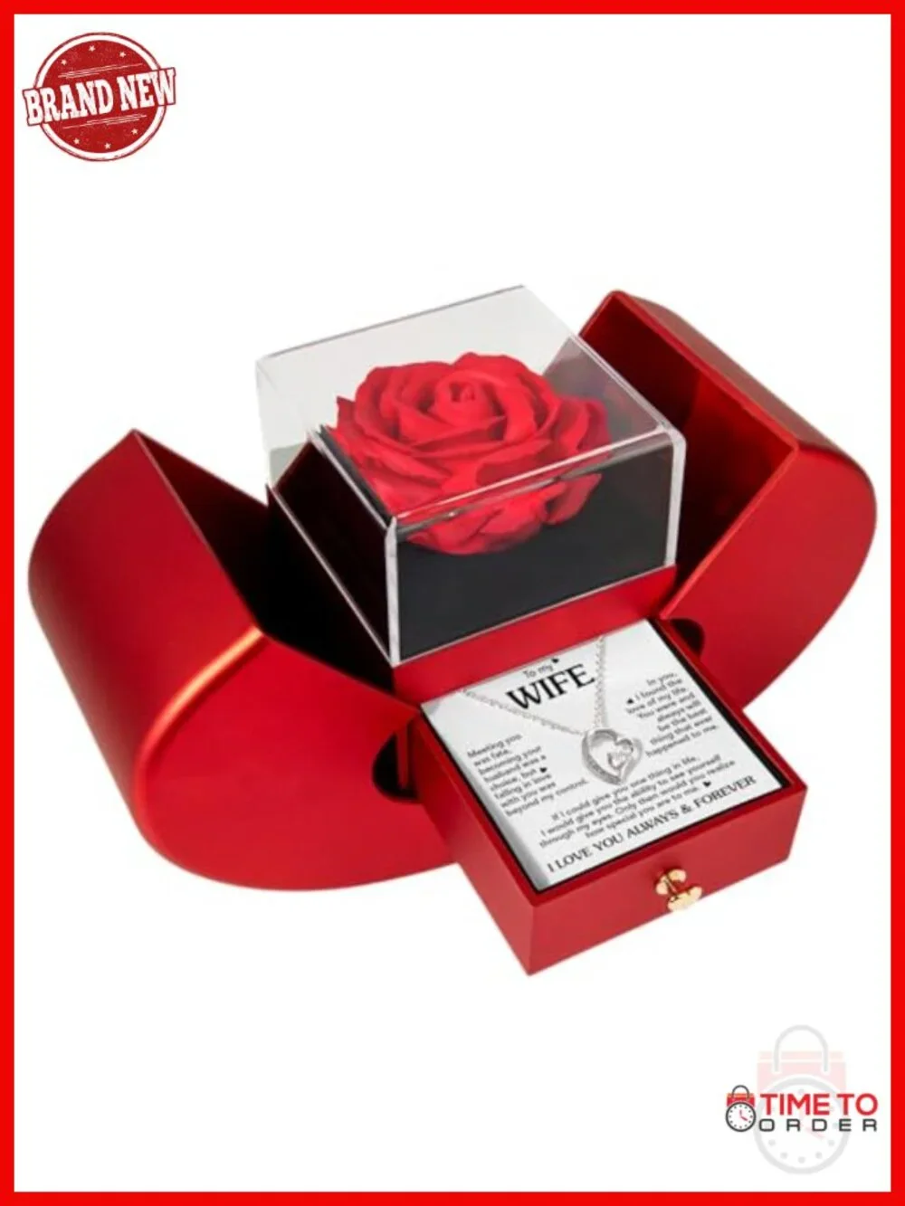 Soulmate Pendant Necklace with Heartfelt Message Card & Gift Box